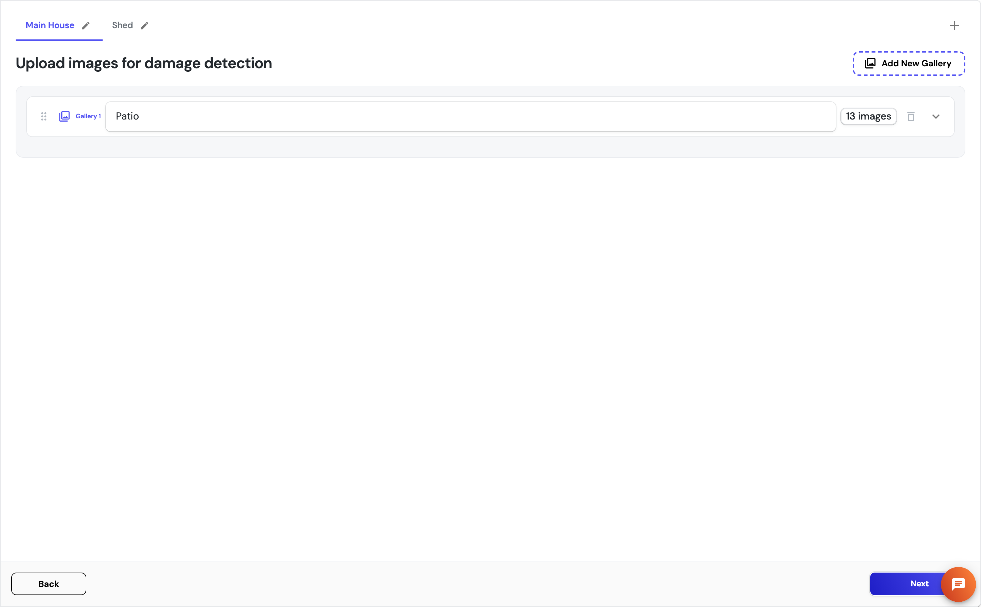 Live ARIS Detect damage detection screen with hail hit annotations