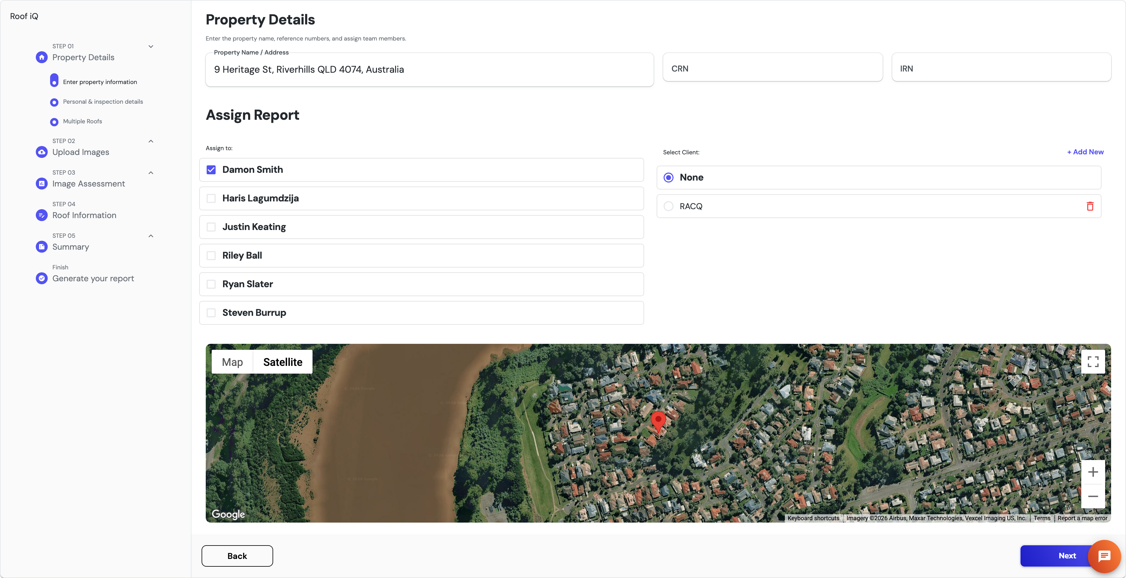 ARIS Detect Property Details setup screen