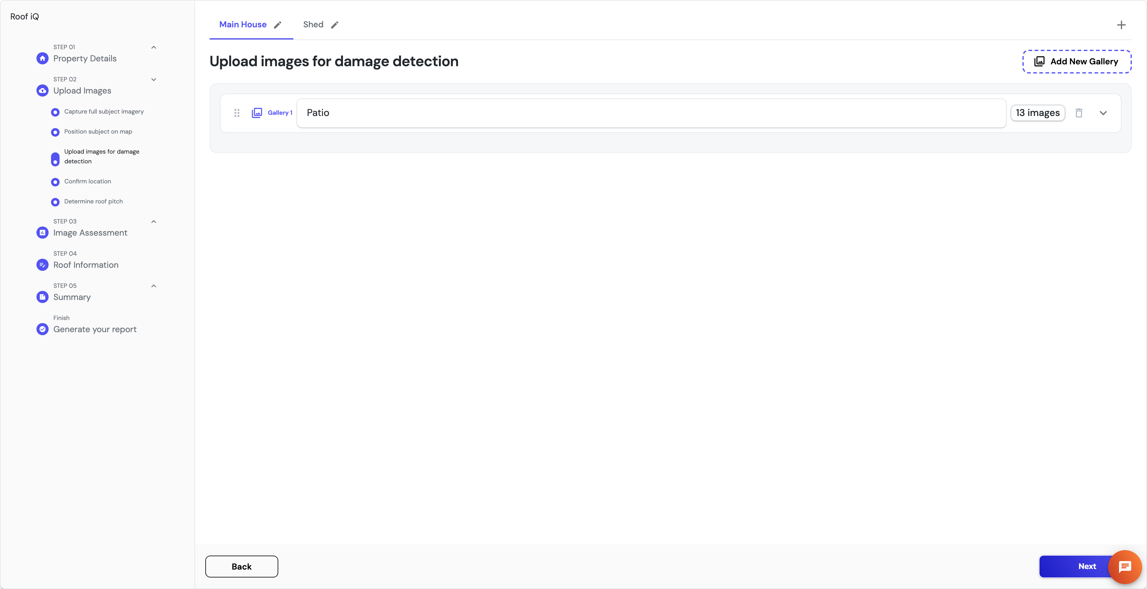 ARIS Detect Image Assessment damage detection screen